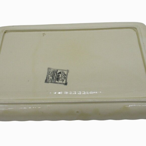 GRINDLEY CERAMIC Tray Ornate Handles Geometric Floral Border England Vintage 11" - Picture 4 of 10